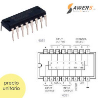 CD4051 CMOS  Multiplexor 8CH