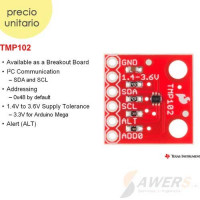 TMP102 Sensor de Temperatura digital 3.3V 85C TMP102 Sensor de Temperatura digital 3.3V 85C