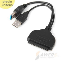 Adaptador USB 3.0 a SATA para discos HDD/SSD de 2.5inch