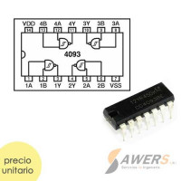 CD4093 CMOS Compuerta NAND Schmitt Trigger CD4093 CMOS Compuerta NAND Schmitt Trigger