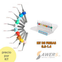 Kit de Fresas CNC para Perforacion 0.5-1.4mm