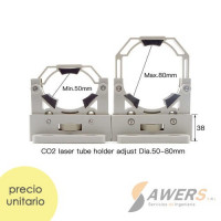 soporte de tubo laser CO2 ajustable Dia.50-80mm
