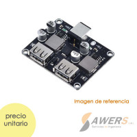 Fuente DC 8V-35V a salida Buck QC2.0 USB 5V 3A 2CH Fuente DC 8V-35V a salida Buck QC2.0 USB 5V 3A 2CH