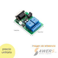 Modulo Relay 2CH a Serial RS232 12V