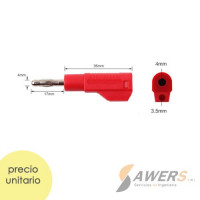Conector Plug Banana Macho ETA3001 Conector Plug Banana Macho ETA3001