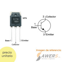 2SD718 Amplificador  de potencia NPN 120V-8A