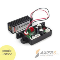 Modulo laser 150mW 655nm con lente ajustable TTL 12V