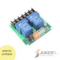 Modulo Relay 2CH 5VDC 250V-30A potencia