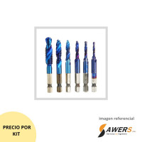Kit de Fresas Blue Para Roscar M3-M4-M5-M6-M8-M10