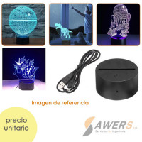 Base de lampara LED 3D tactil de 7 coloreS