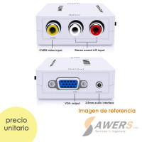 Adaptador escalador   AV RCA a VGA 1080P