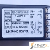 REX-C100 Controlador Digital PID Termocupla 220VAC - RELAY  de 0 - 400°C