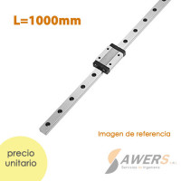 Guia Lineal HGR20 y carro HGW20CC (1metro)
