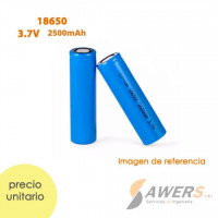 Bateria Li-ion 18650 3.7V 2500mAh cabeza plana