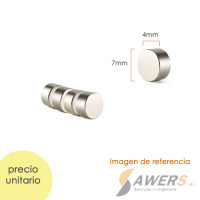 Iman de Neodimio Circular N35 1/4*1/8inch (6x3mm) Iman de Neodimio Circular N35 1/4*1/8inch (6x3mm)