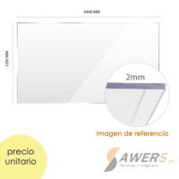 Lamina Acrilica 2mm Cast Cristal 1220x2440mm