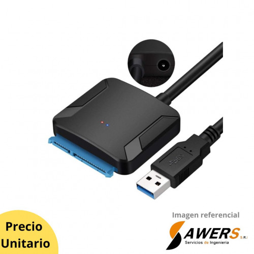 Cable SATA a USB 3.0, convertidor de adaptador de disco duro SATA III para HDD/SSD de 3.5/2.5 pulgadas con enchufe estándar de EE. UU., 17 pulgadas, (compatible con UASP)