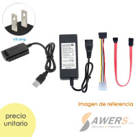 Adaptador USB 2.0 a IDE/SATA para discos HDD de 2.5 y 3.5inch