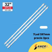 Tira led backlight 7Led  597mm para TV 32inch (3pcs)