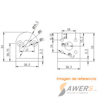 25GB 25mm Soporte de montaje motor (angular)