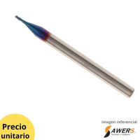 Fresa de corte espiral ballnose HRC63 R0.5 4D*50L*2T Fresa de corte espiral ballnose HRC63 R0.5 4D*50L*2T