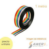 Cable cinta IDC Rainbow 10P 1Mt
