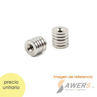 Iman de Neodimio Circular  hueco 12x4mm Iman de Neodimio Circular  hueco 12x4mm