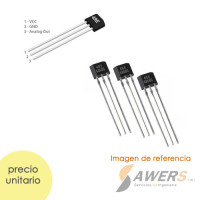 AH49E Sensor de Efecto Hall salida voltaje analogico