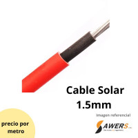 Cable solar fotovoltaico PV1-F  1x1.5mm (1 Metro)