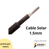 Cable solar fotovoltaico PV1-F  1x1.5mm (1 Metro)