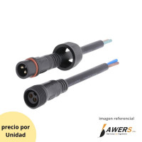 IP65 Aohua Moldeada Cable resistente al agua de 2 polos conector M14 IP65 Aohua Moldeada Cable resistente al agua de 2 polos conector M14