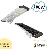 Luminaria Solar de alumbrado publico 100W bateria LiFePo4 54Ah