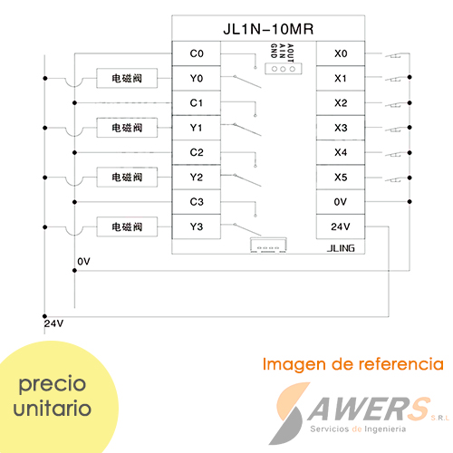 Controlador PLC FX2N-10MR 10CH Relay