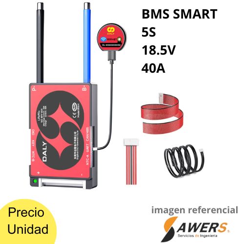 DALY BMS SMART Proteccion Li-ion 5S 18.5V 40A
