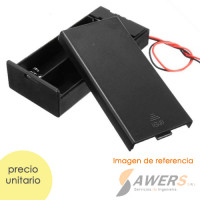 PortaBateria 18650 con Tapa (2 pilas)