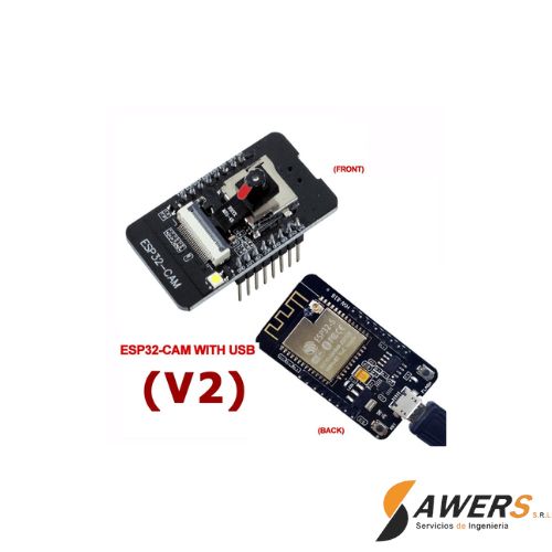 ESP32-CAM (Wifi-Bluetooth) con Shield Micro USB para Programar