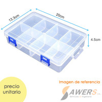 Caja Plastica de Componentes 20x13x4.5cm Caja Plastica de Componentes 20x13x4.5cm