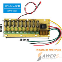 Placa de Distribucion 9 Salidas Para Tablero 12/24V Placa de Distribucion 9 Salidas Para Tablero 12/24V