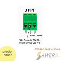 Bornera DG128-3P-2.54mm 150V-6A (alta calidad)