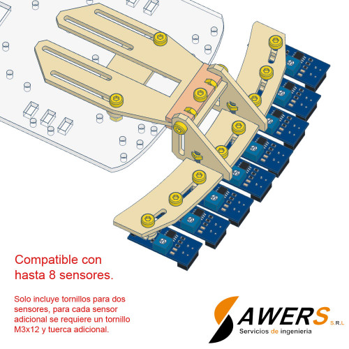 Soporte para sensores - seguidor de línea - para Chasis 2WD
