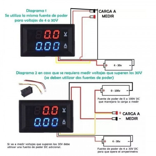 Voltimetro Amperimetro DC 0-100V, 0-100A