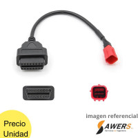 Cable adaptador Obd2 Diagnostico 16P a 6P para Motocicleta