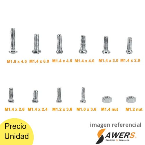 Kit de tornillos M1/1.2/1.4/1.6 600pcs