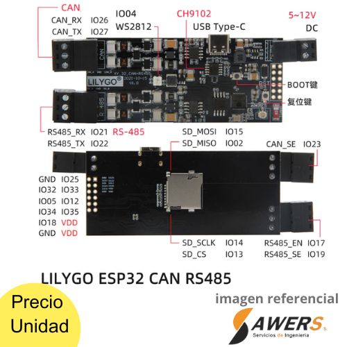 LILYGO T-CAN485 RS485 ESP32