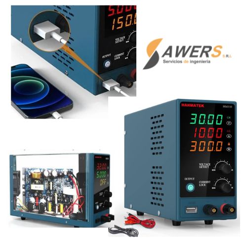 Fuente de laboratorio HANMATEK HM310 (Ajustable desde 30V/10A)