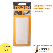 Kit de Barras de Silicona 12Unid 100mm