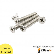 Tornillo maq inox avellanada M2*22mm (10pcs)