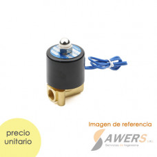 Valvula Solenoide Laton 12Vdc 1/4inch
