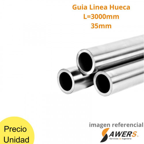 35mm Guia eje Lineal Hueca L=3000mm