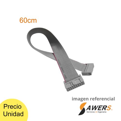 Cable Cinta IDC simple 2*8 2.54mm 40-60-80cm